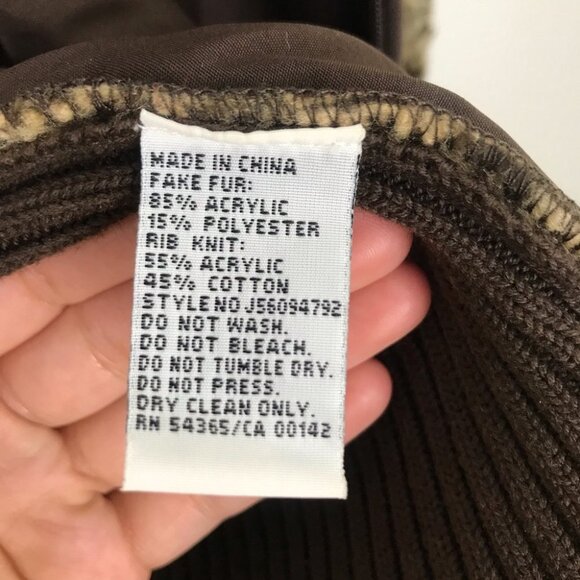 Alia Cheetah Animal Print  Fur Rib Knit Vest Jacket Zip up Cardigan Women Size L - Picture 12 of 14